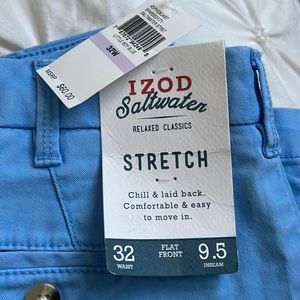 Izod Saltwater Stretch Mens Flat Front Shorts